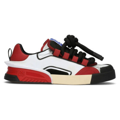 DOLCE & GABBANA MIXED-MATERIAL PORTOFINO SNEAKERS - HY044