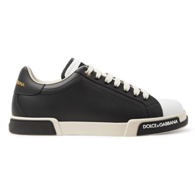 DOLCE & GABBANA PORTOFINO LEATHER SNEAKERS LOW-TOP - HY004