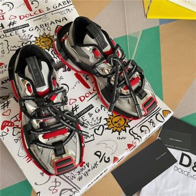 DOLCE & GABBANA SPACE SNEAKERS SILVER RED - HY064