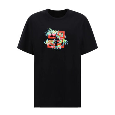 GIVENCHY 4G FLOWERS PRINTED T-SHIRT - K025