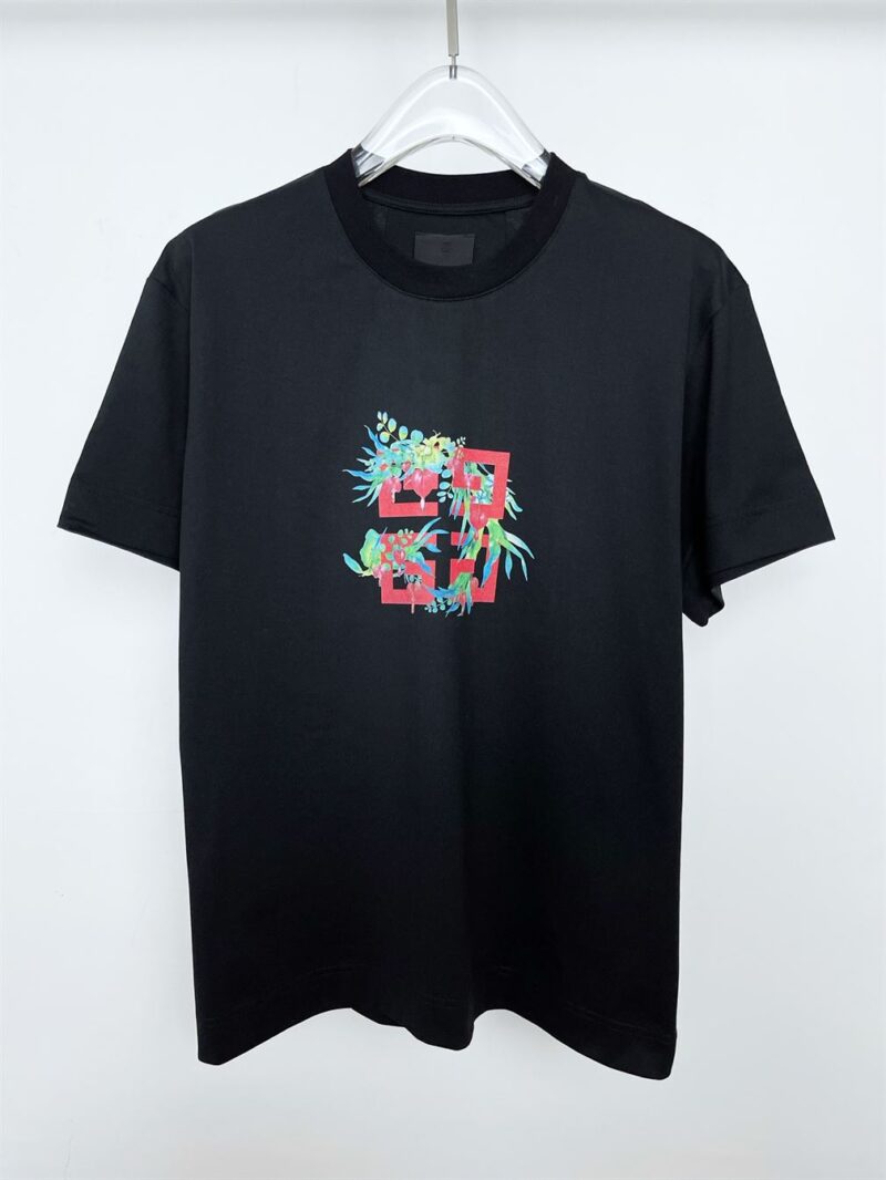 GIVENCHY 4G FLOWERS PRINTED T-SHIRT - K025