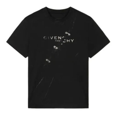 GIVENCHY BLACK COTTON T-SHIRT - K033