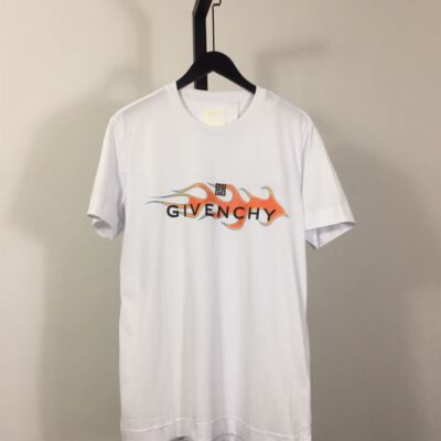 GIVENCHY FLAMES PRINTED T-SHIRT IN COTTON - K028