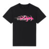 GIVENCHY PINK FLAMES T-SHIRT BLACK - K027