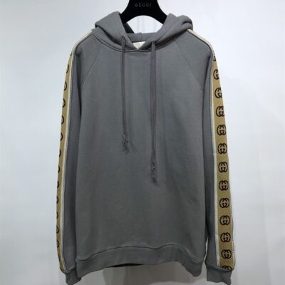 GUCCI COTTON JERSEY HOODED SWEATSHIRT - H032