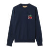 GUCCI COTTON WOOL WITH PATCH IN DARK BLUE - H022