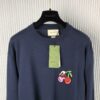 GUCCI COTTON WOOL WITH PATCH IN DARK BLUE - H022