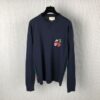 GUCCI COTTON WOOL WITH PATCH IN DARK BLUE - H022