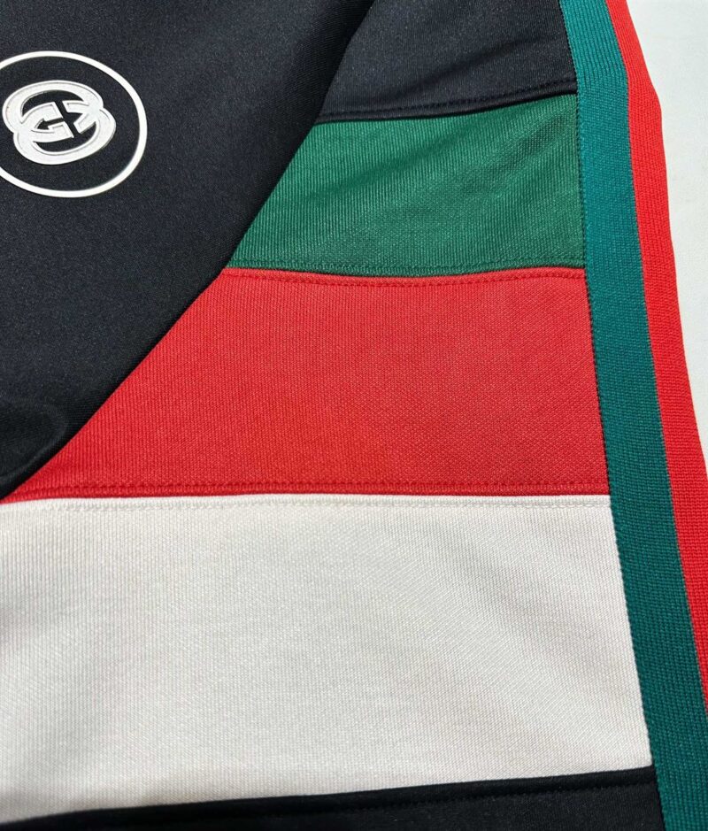 GUCCI DOUBLE G RED AND GREEN STRIPED WEB JACKET - CA027