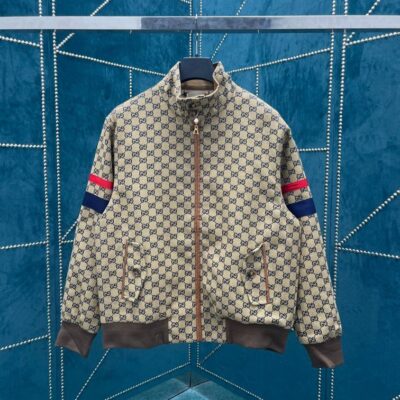 GUCCI GG COTTON CANVAS ZIP JACKET - CA008