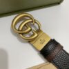 GUCCI GG MARMONT REVERSIBLE BELT BLACK AND BROWN LEATHER - AB024