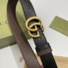 GUCCI GG MARMONT REVERSIBLE BELT BLACK AND BROWN LEATHER - AB024