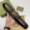 GUCCI GG MARMONT REVERSIBLE BELT BLACK AND BROWN LEATHER - AB024