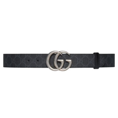 GUCCI GG MARMONT REVERSIBLE BELT BLACK GG SUPREME - AB029