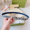 GUCCI GG MARMONT THIN BELT BEIGE AND BLUE ORIGINAL GG CANVAS - AB021