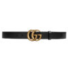 GUCCI GG MARMONT THIN BELT BLACK LEATHER - AB011