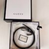 GUCCI GG MARMONT THIN BELT BLACK LEATHER - AB016