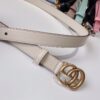 GUCCI GG MARMONT THIN BELT WHITE LEATHER - AB020