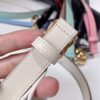 GUCCI GG MARMONT THIN BELT WHITE LEATHER - AB020