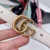 GUCCI GG MARMONT THIN BELT WHITE LEATHER - AB020