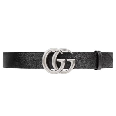 GUCCI GG MARMONT WIDE BELT BLACK LEATHER - AB025