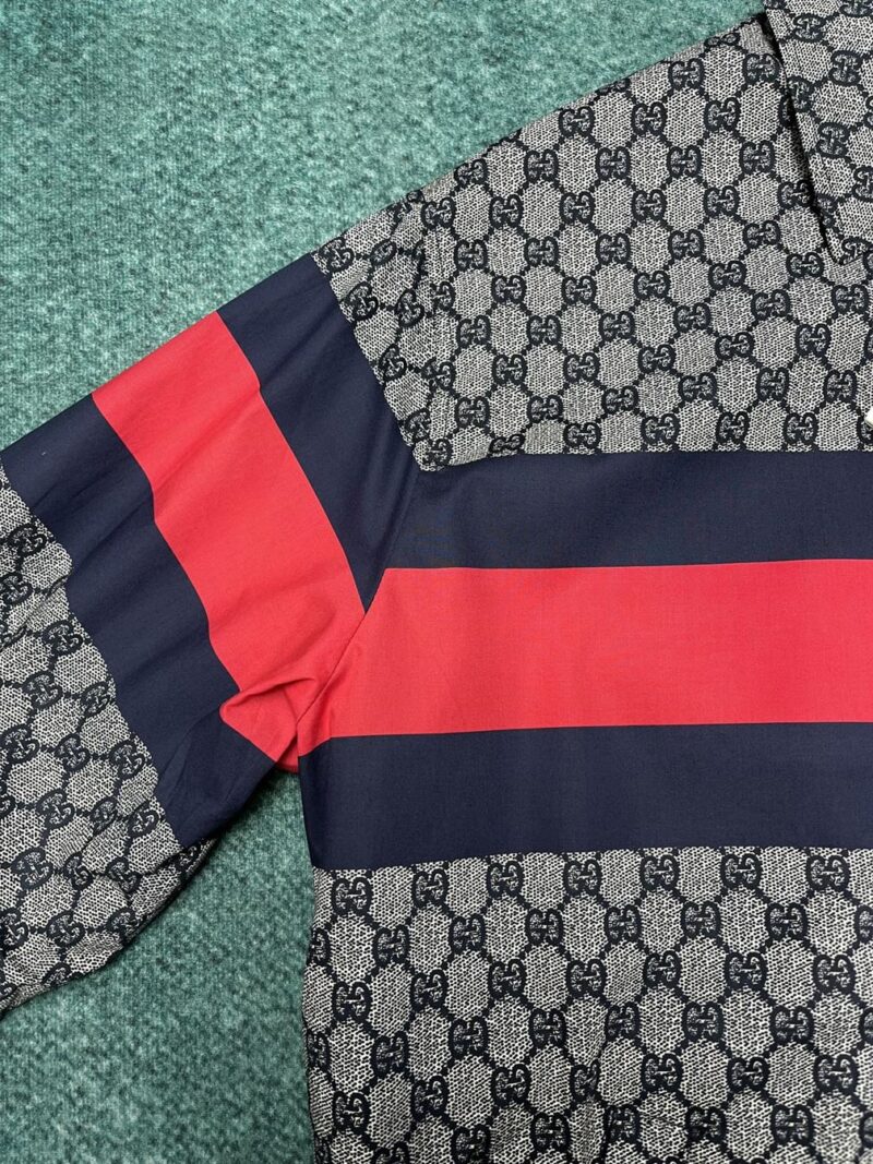 GUCCI GG PRINT COTTON JACKET BLUE - CA001