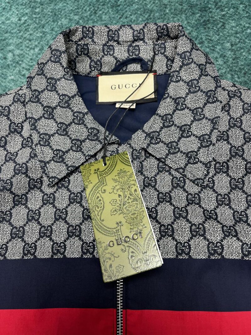 GUCCI GG PRINT COTTON JACKET BLUE - CA001