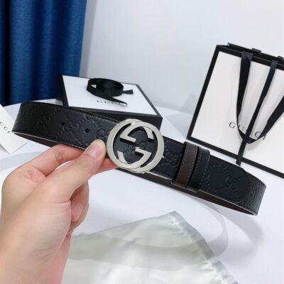 GUCCI REVERSIBLE GUCCI SIGNATURE BELT - AB030