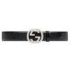 GUCCI SIGNATURE LEATHER BELT BLACK - AB014