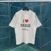 I LOVE PARIS & BALENCIAGA T-SHIRT OVERSIZED IN WHITE - Y016