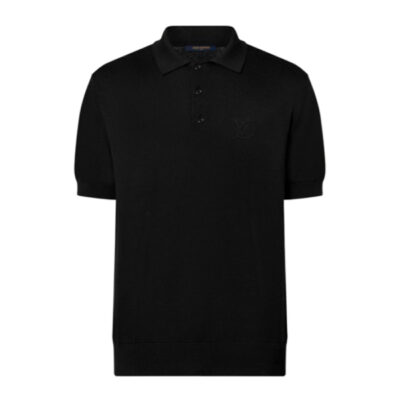 LOUIS VUITTON CASHMERE AND COTTON BLEN SHORT-SLEEVED POLO - V025