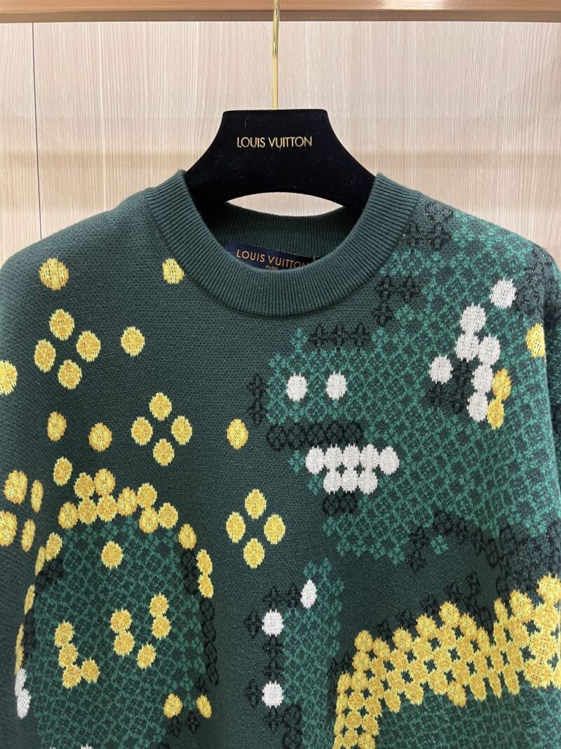 LOUIS VUITTON COTTON JACQUARD CREWNECK - J025