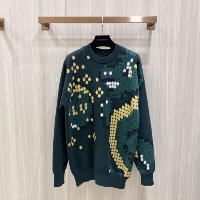 LOUIS VUITTON COTTON JACQUARD CREWNECK - J025