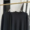 LOUIS VUITTON DAMIER WOOL LONG-SLEEVED CREWNECK BLACK - J019