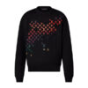 LOUIS VUITTON EMBROIDERED COTTON SWEATSHIRT BLACK - J027