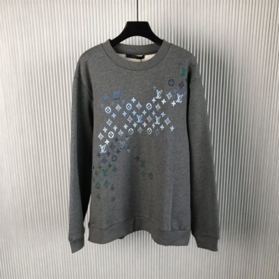 LOUIS VUITTON EMBROIDERED COTTON SWEATSHIRT - J014