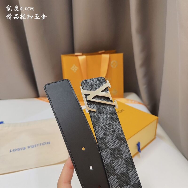 LOUIS VUITTON LV INITIALES 40MM REVERSIBLE BELT DAMIER GRAPHITE - AC015