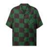 LOUIS VUITTON COLLAR SHORT-SLEEVED SILK SHIRT - V058