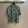 LOUIS VUITTON COLLAR SHORT-SLEEVED SILK SHIRT - V058