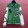 LOUIS VUITTON VARSITY LEATHER JACKET GREEN - CC021