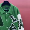 LOUIS VUITTON VARSITY LEATHER JACKET GREEN - CC021