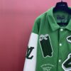 LOUIS VUITTON VARSITY LEATHER JACKET GREEN - CC021