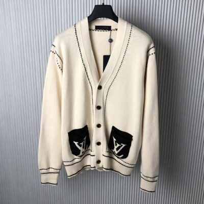 LOUIS VUITTON WOOL MONOGRAM CARDIGAN - J049