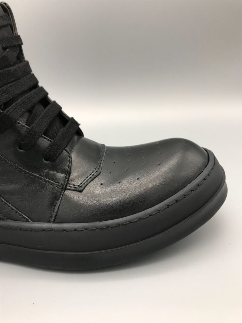 RICK OWENS BLACK GEOBASKET SNEAKERS - DY014