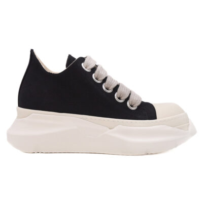 RICK OWENS DRKSHDW ABSTRACT LOW-TOP FAILLE SNEAKERS - DY023