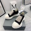 RICK OWENS DRKSHDW ABSTRACT LOW-TOP FAILLE SNEAKERS - DY023