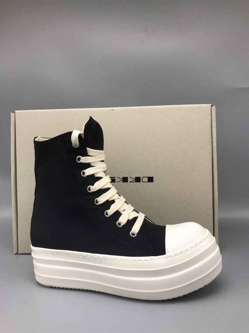 RICK OWENS DRKSHDW DOUBLE BUMPER COTTON SNEAKERS - DY019