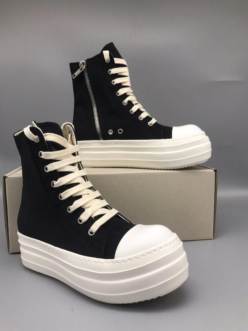 RICK OWENS DRKSHDW DOUBLE BUMPER COTTON SNEAKERS - DY019