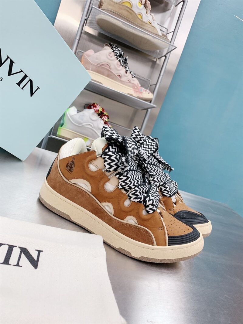 LANVIN CURB SNEAKERS BROWN - PT004