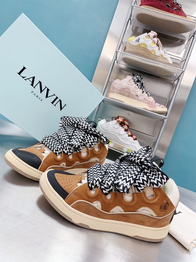 LANVIN CURB SNEAKERS BROWN - PT004